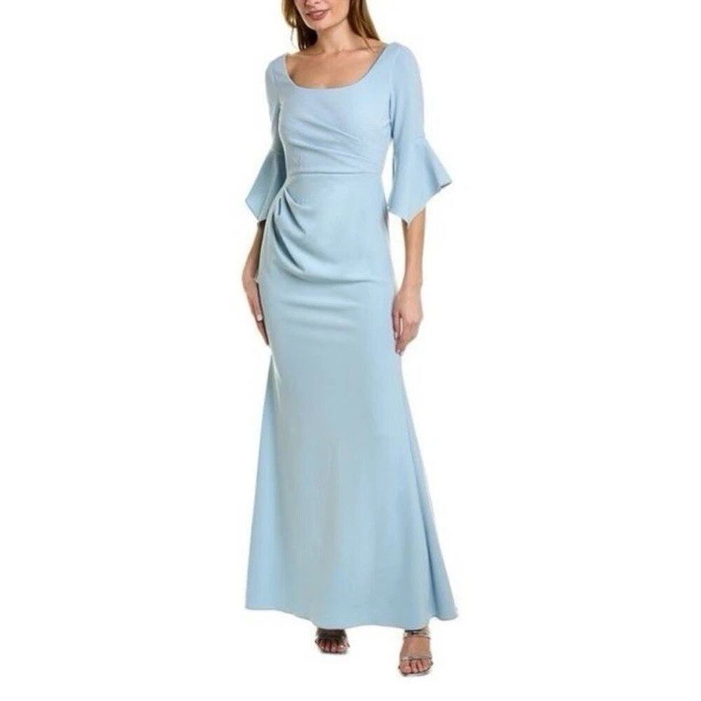 Adrianna Papell Light Blue Maxi Dress